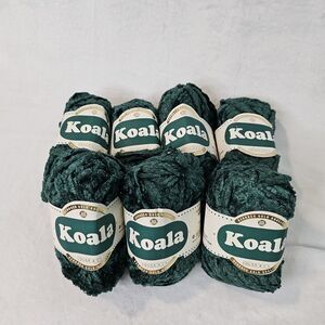 7 Skein VTG Koala Forest Green 371 Yarn Berroco Gold Quality Knit Crochet Chunky